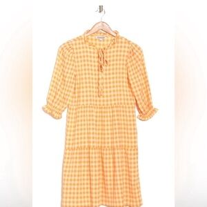 Nanette Lepore Gingham Dress check  Ruffle Romantic